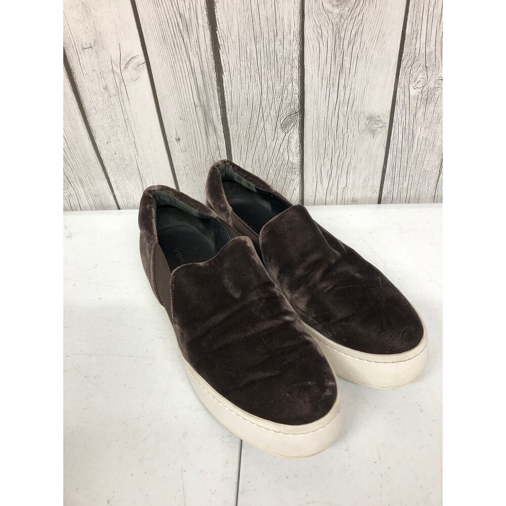 Vince Brown Velvet Sneakers Size 9